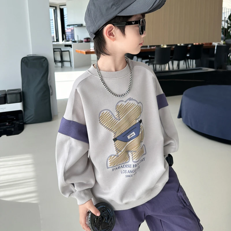 童装男童卫衣春秋款2023新款男孩秋装儿童打底衫中大童长袖上衣潮