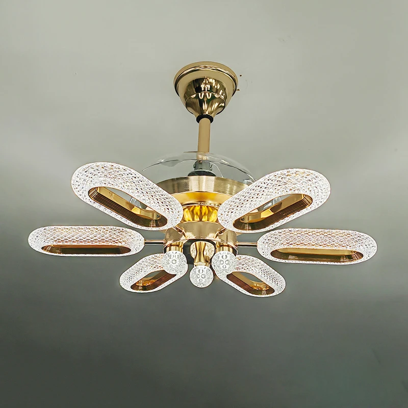 隐形智能变频卧室家用餐厅吊扇家用房间电风扇灯