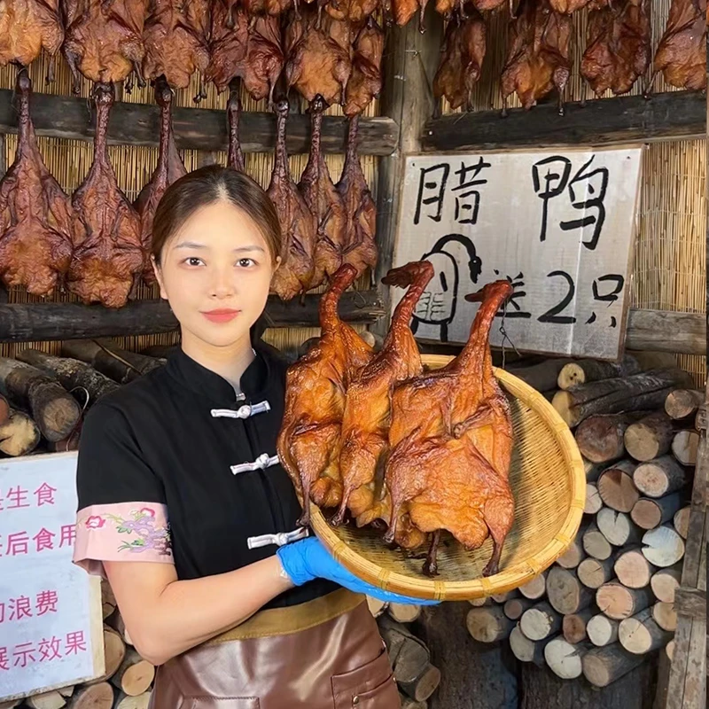 【拍1发7】3只腊鸭子+2块腊肉湖南正宗鸭子年货腊味套餐