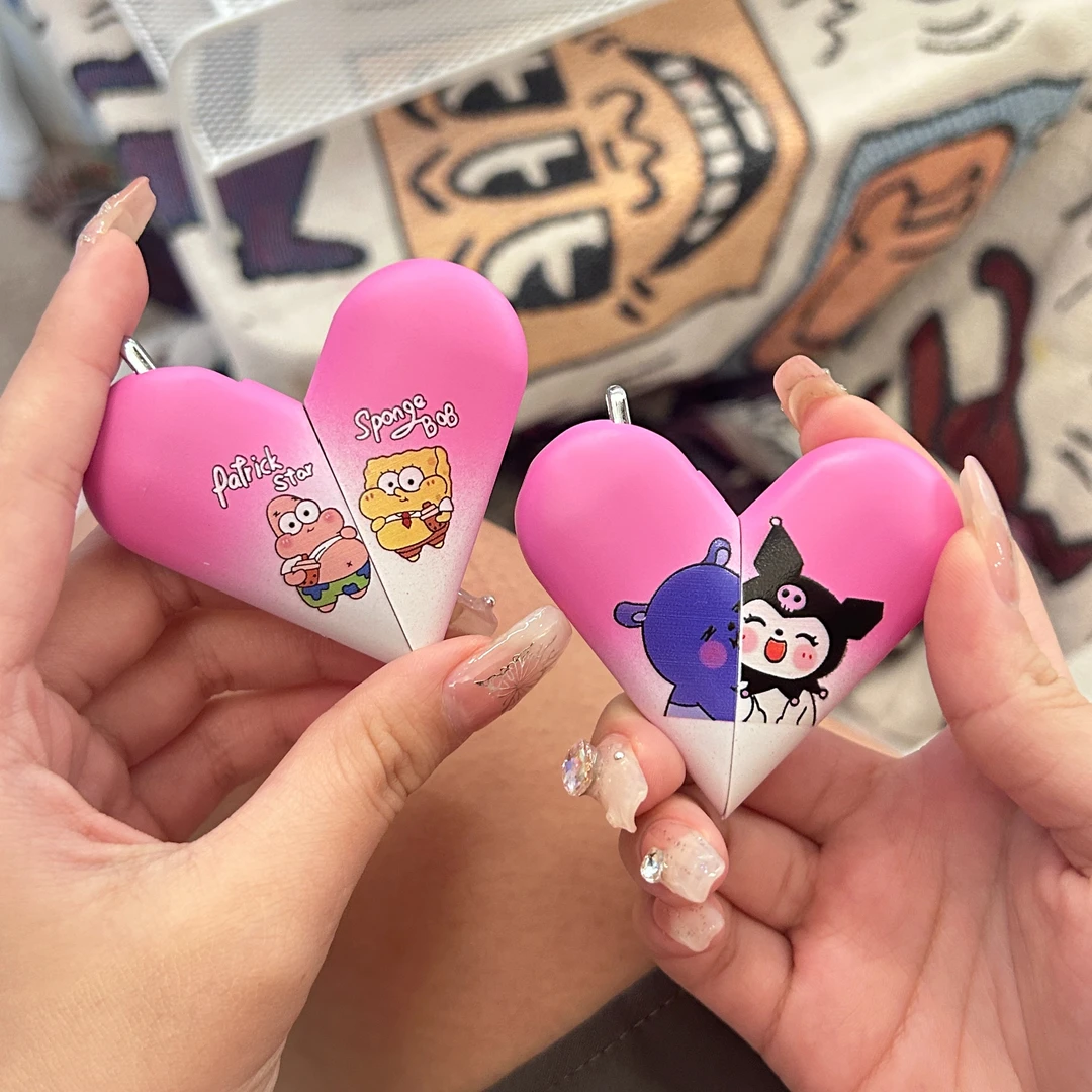 网红款高颜值库洛米旋转爱心折叠打火机创意送男女朋友礼物点火器