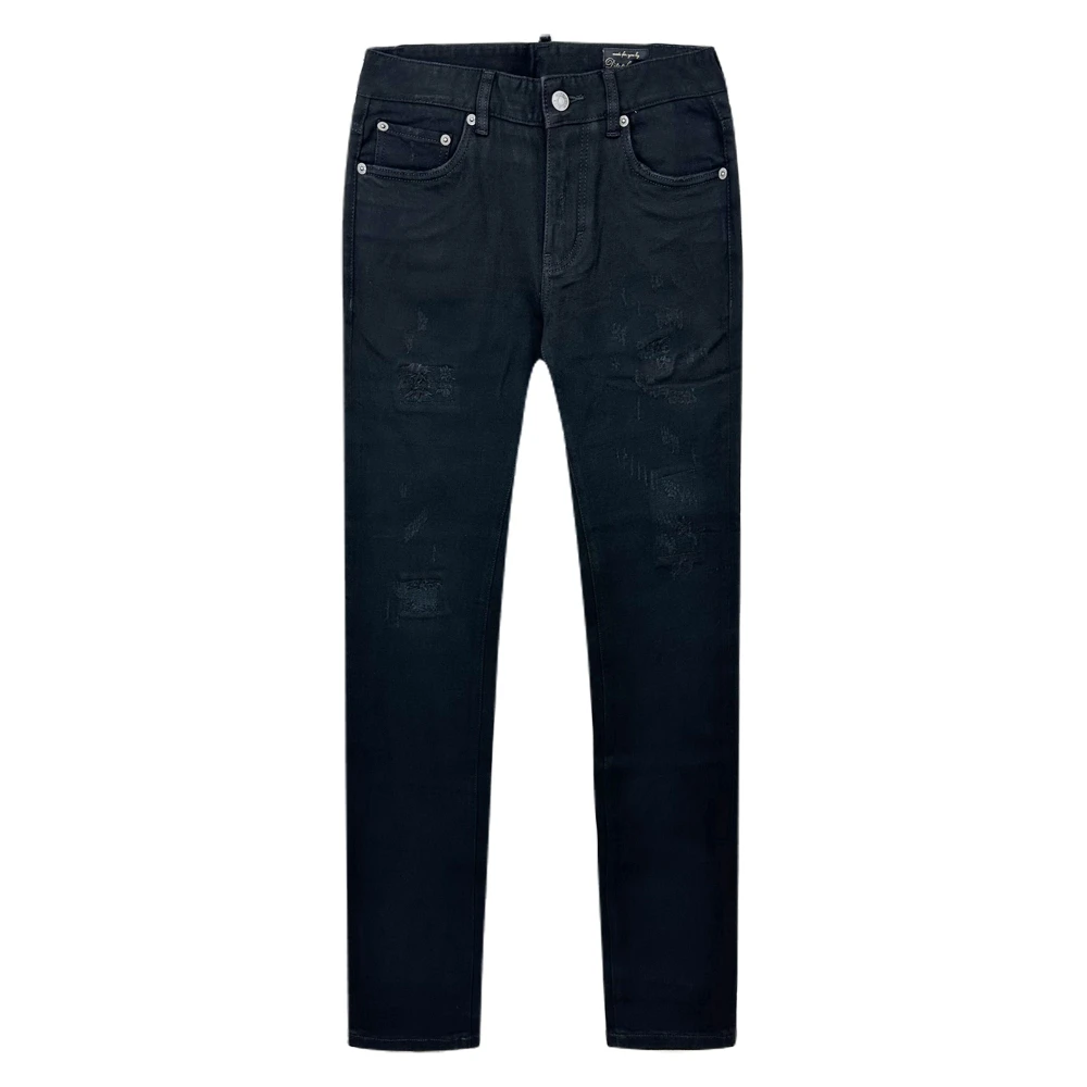 Dite剩下的都是瑕疵 新款春夏男款休闲裤蓝色直筒时尚黑色牛仔裤