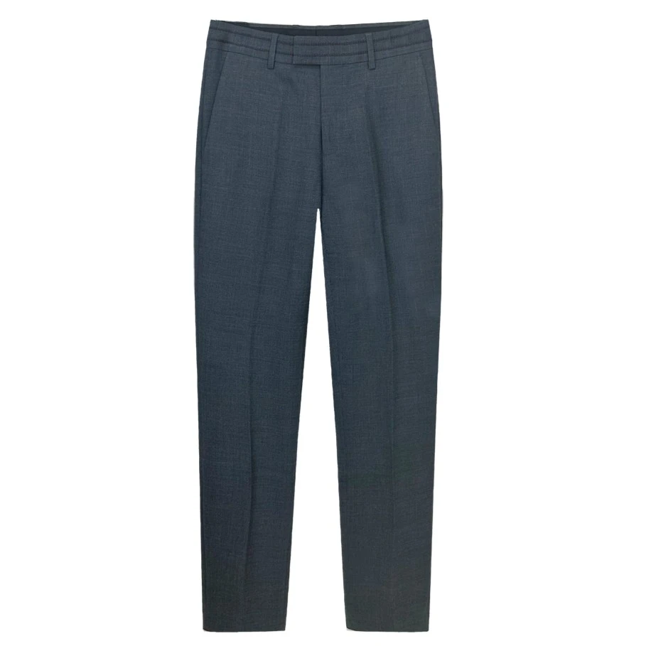 Dite男士秋冬款商务百搭经典中腰设计绵羊毛舒适弹力纯色直筒西裤