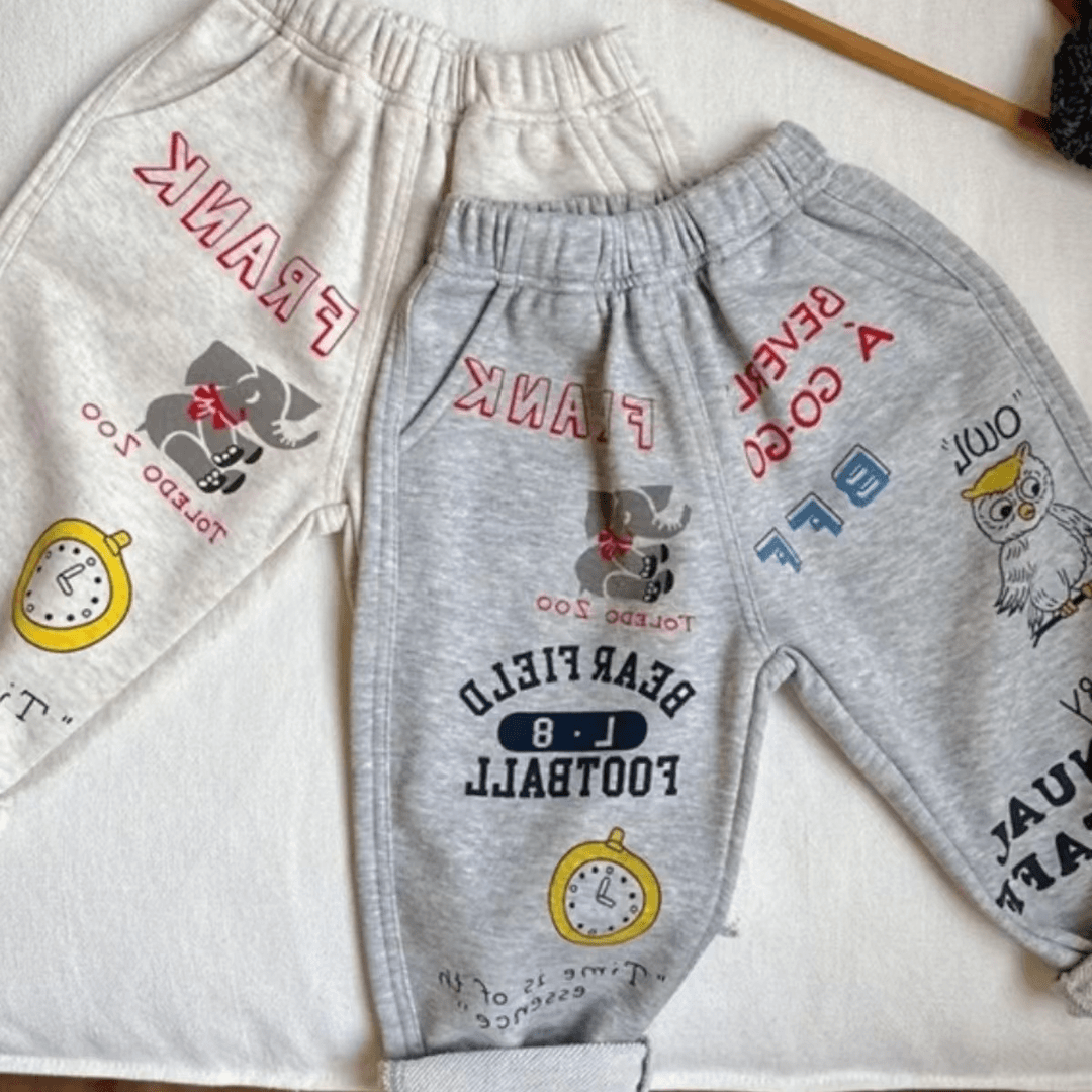 【小治粉丝专属】男童春秋裤子儿童新款百搭印花休闲裤 1729 h030