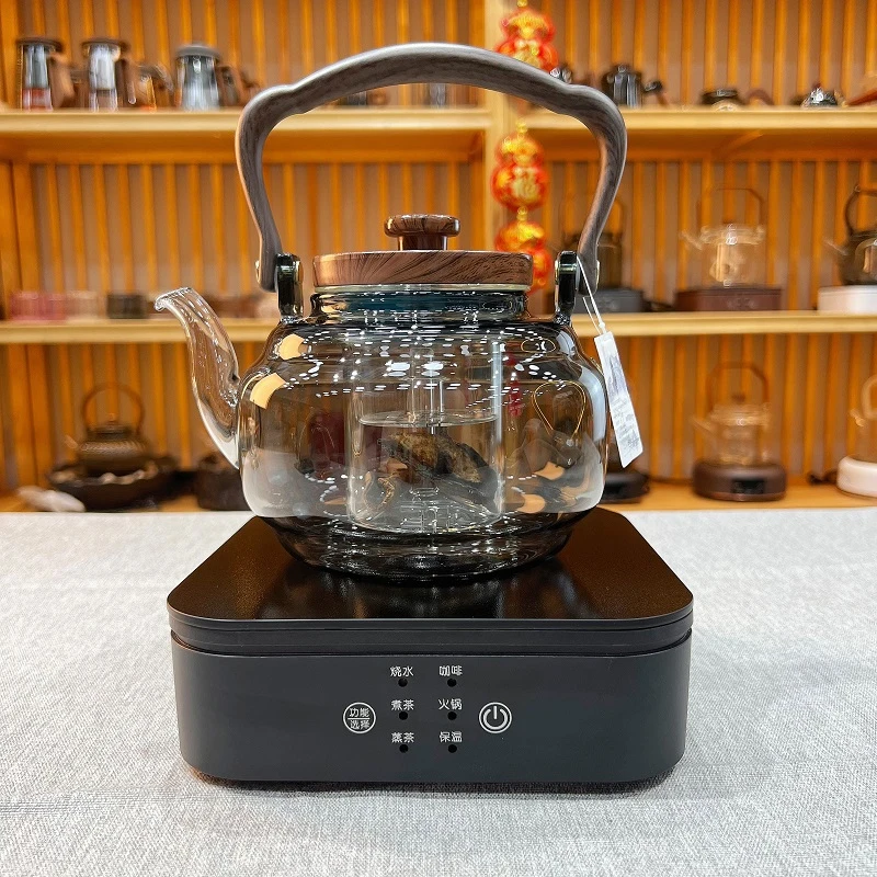 髙硼硅耐热高温玻璃茶壶1200ml正茗堂电陶炉1300W智能家用操作