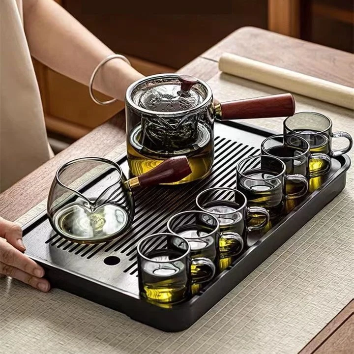 玻璃茶具套装家用茶盘小型办公室喝茶全套轻奢高档泡茶壶功夫茶杯