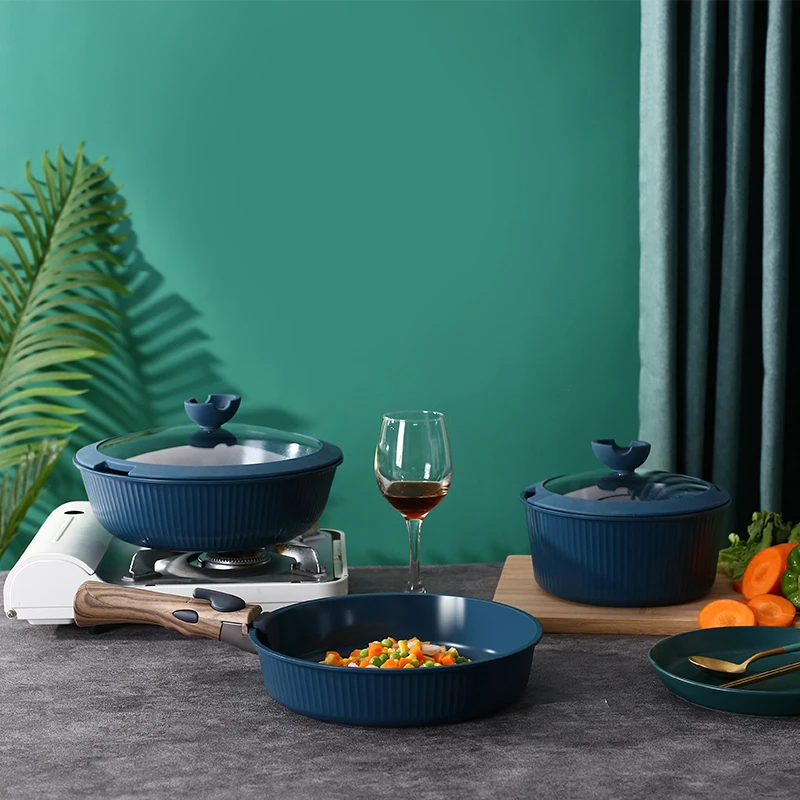 德国CYRRET摩登锅具套装平底锅炒锅煎锅汤锅厨房不粘锅组合套装