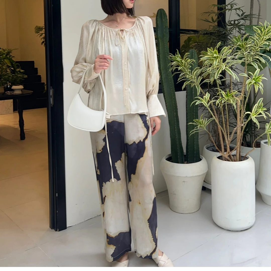 夏季提花薄款真丝衬衣