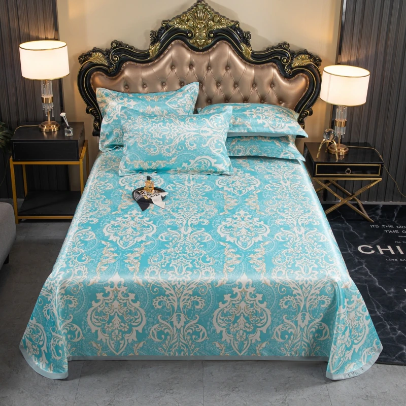 2023新款品牌冰丝凉席三件套冰感丝滑可机洗（1.5/1.8/2.0床通用