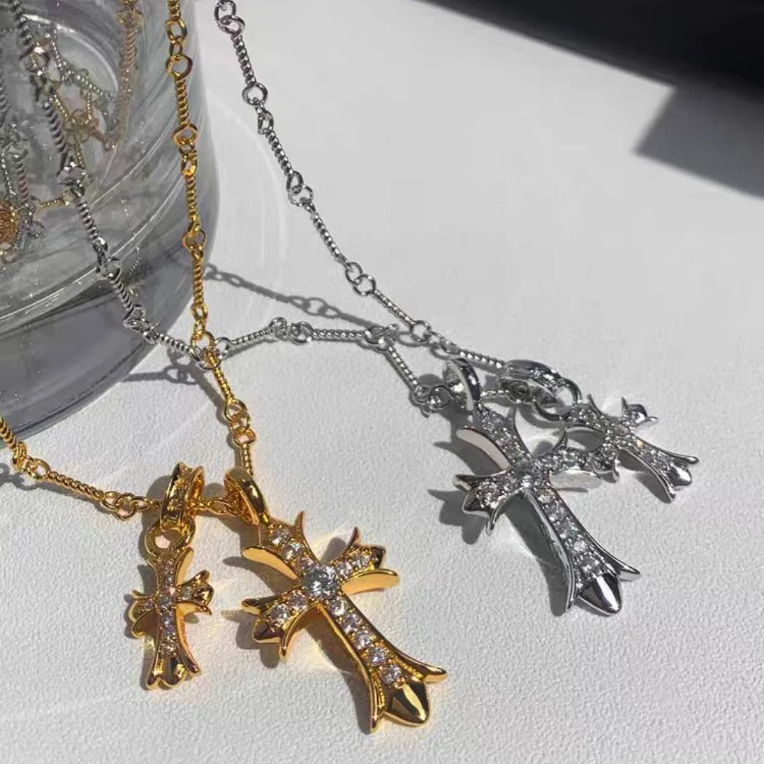 铜合金项链 （宠粉专享）高版本精工轻奢十字架项链0814.