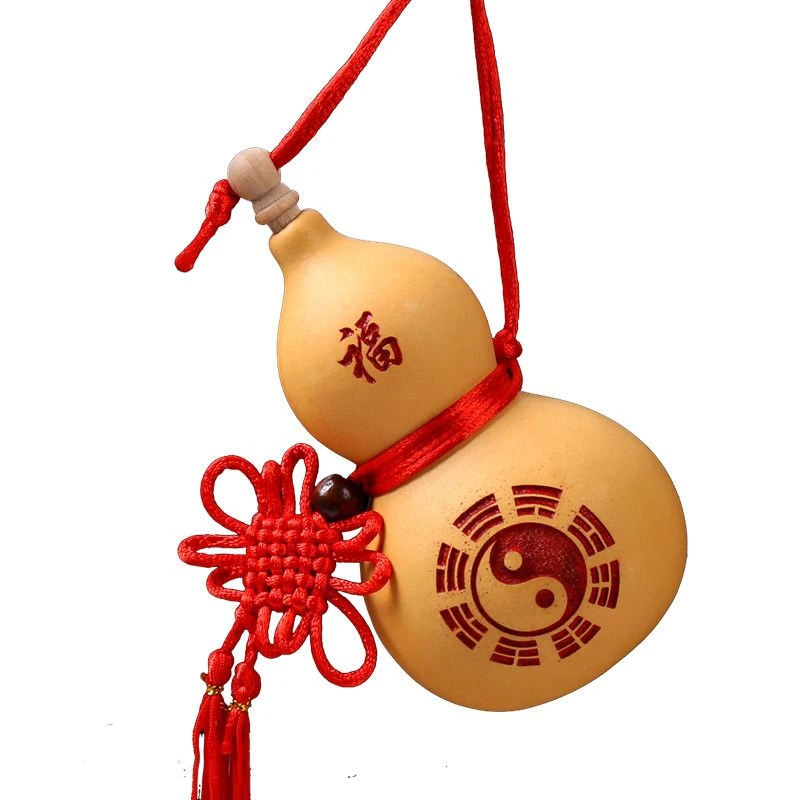 天然葫芦挂件开口八卦葫芦摆件卧室客厅摆件玄关装饰品