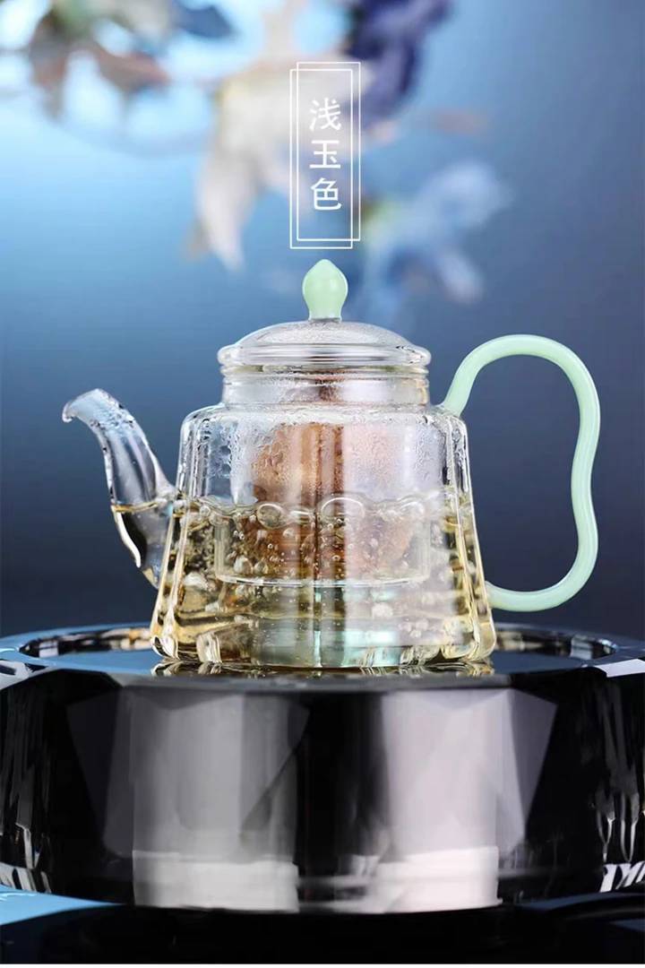 禾器家用加厚锦瑞壶泡茶壶玻璃煮茶壶花茶壶泡茶器茶具茶水分离