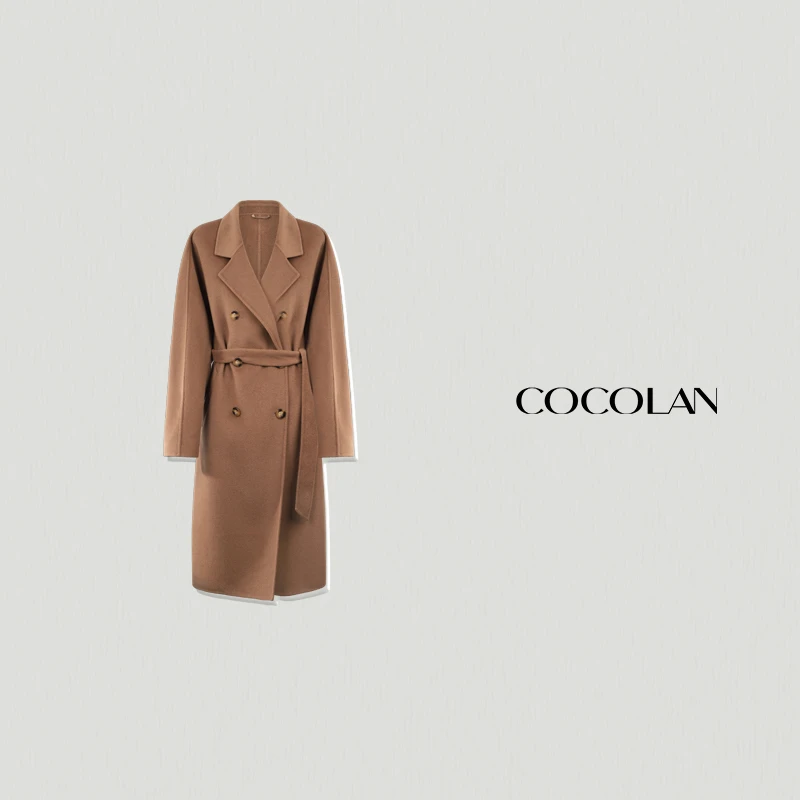 COCOLAN【巴黎旧梦】801绵羊毛山羊绒2024秋季新款大衣W38DY7022