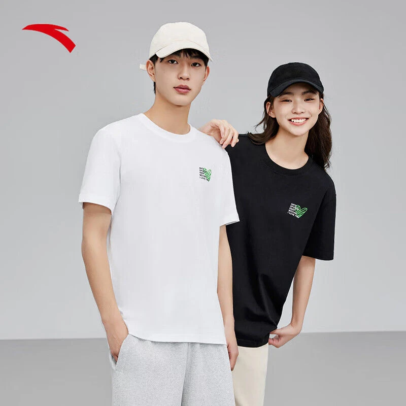 【安踏春夏新款】棉t恤短袖男女同款新款半袖潮流运动上衣休闲T恤