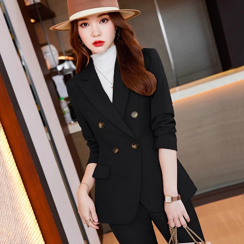 西装套装女职业正装春秋气质教师高级感西服职场公务员面试工作服