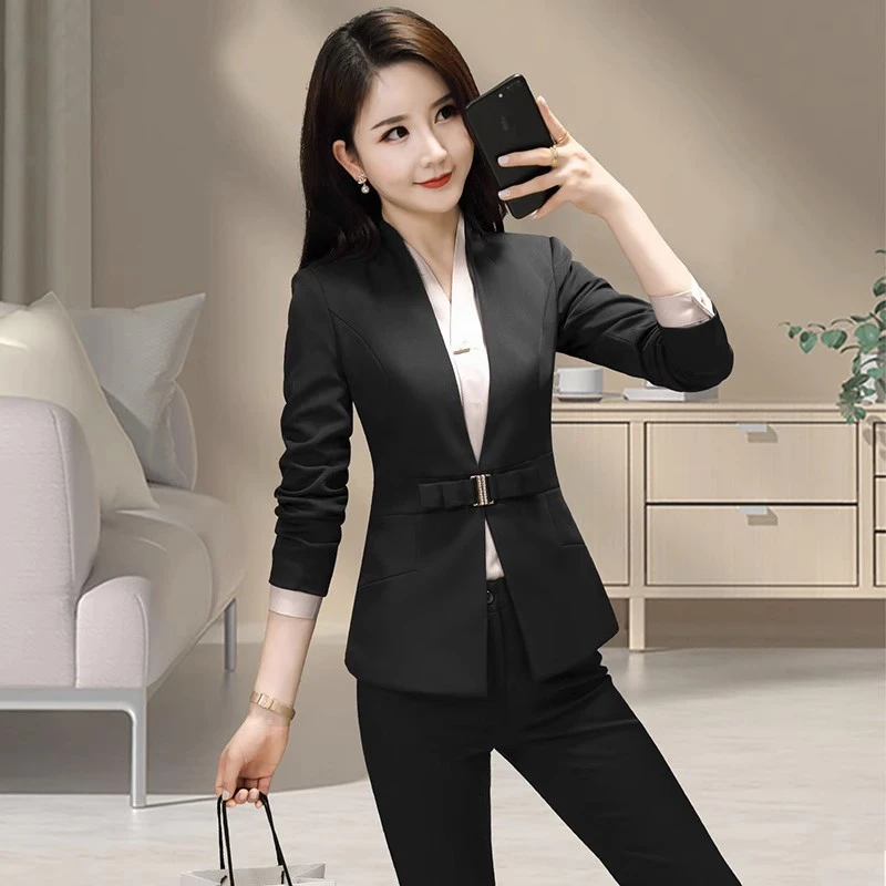 秋冬气质职业装女显瘦套装高端时尚女士面试正装西服女神范工作服