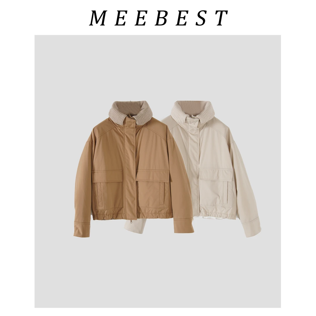 【meebest】3M棉~可脱卸领防风防水夹棉外套W23535