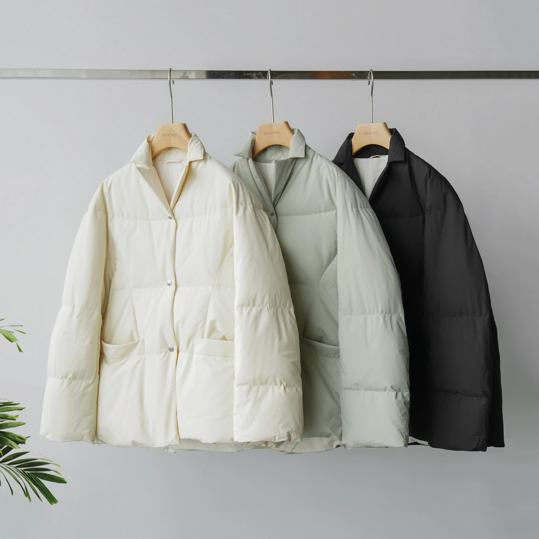 (原2150元)时尚炸街~龟背设计小翻领廓形面包服鹅绒服FW019