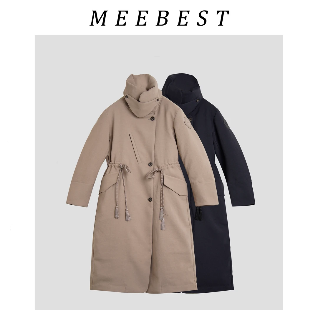 【meebest】意大利小狗~超轻中空纤维中长款鹅绒服F05D-246