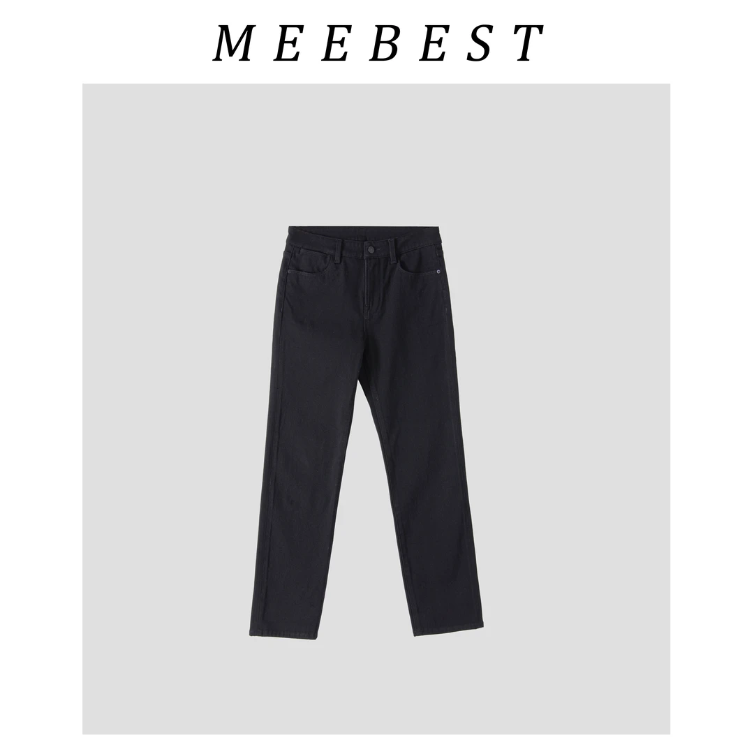【meebest】(原290)时尚百搭弹力修身牛仔裤K23503