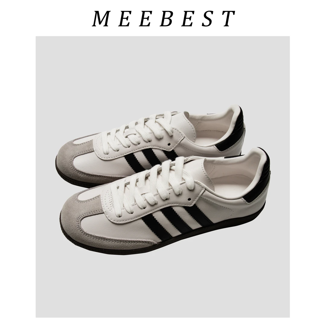 【meebest】经典复古百搭真皮德训鞋X23713
