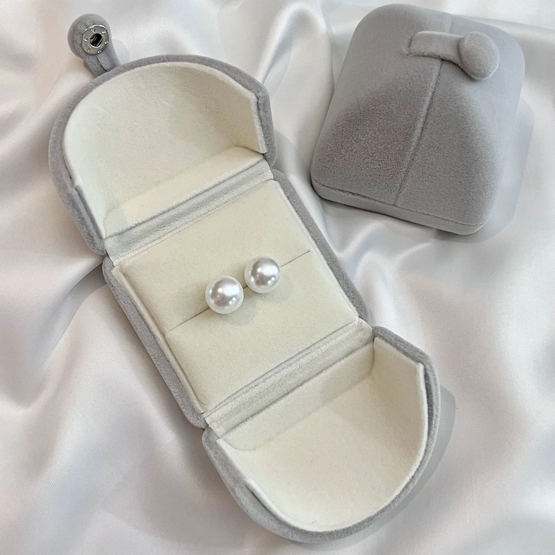 925银仿珍珠耳饰 冷光澳白珍珠耳钉强光正圆大点位精致高级耳饰