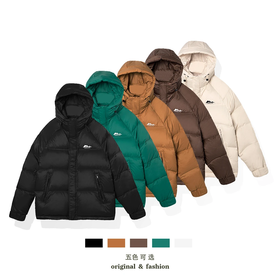 冬季新款连帽羽绒服男士情侣短款宽松休闲百搭潮流时尚外套