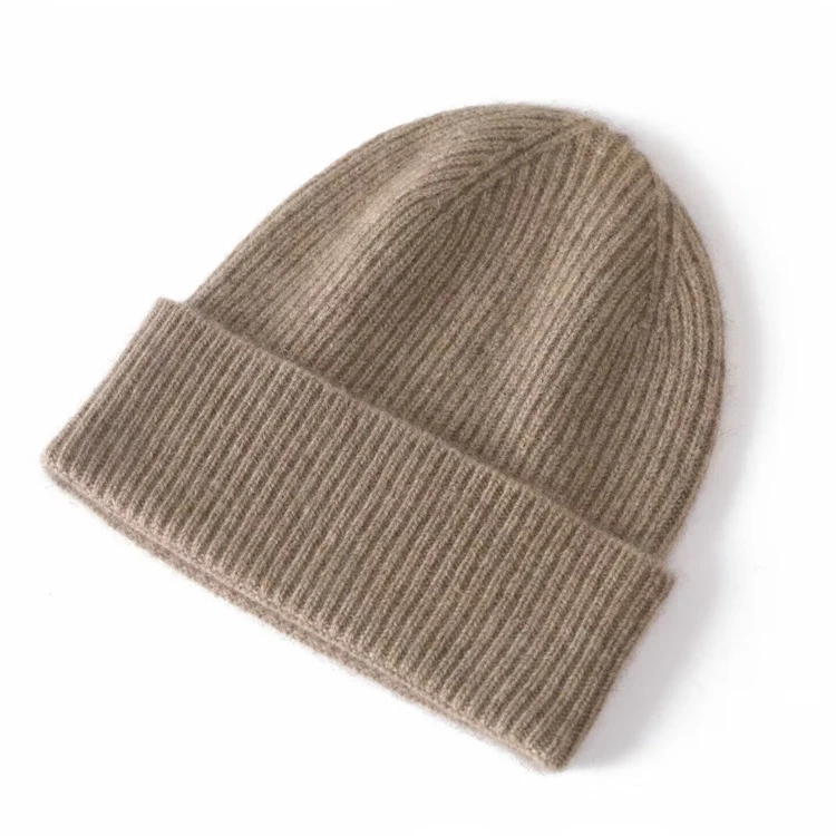 新款100纯山羊绒帽子女秋冬加厚毛线针织帽休闲情侣保暖包头帽男