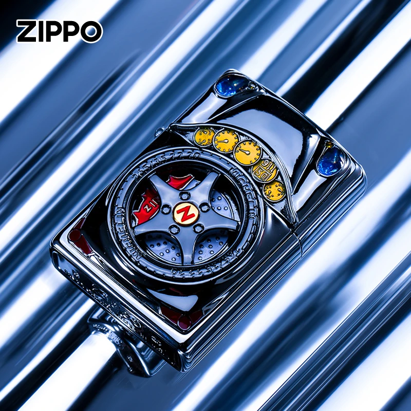 ZIPPO/之宝打火机 贴章极速飞车哈雷男士个性镜面DYX1H1F1