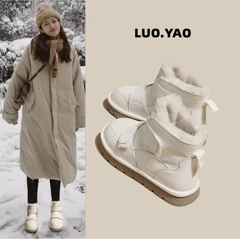 雪地靴女冬季加绒加厚女款靴子2023新款防水防滑保暖短靴女