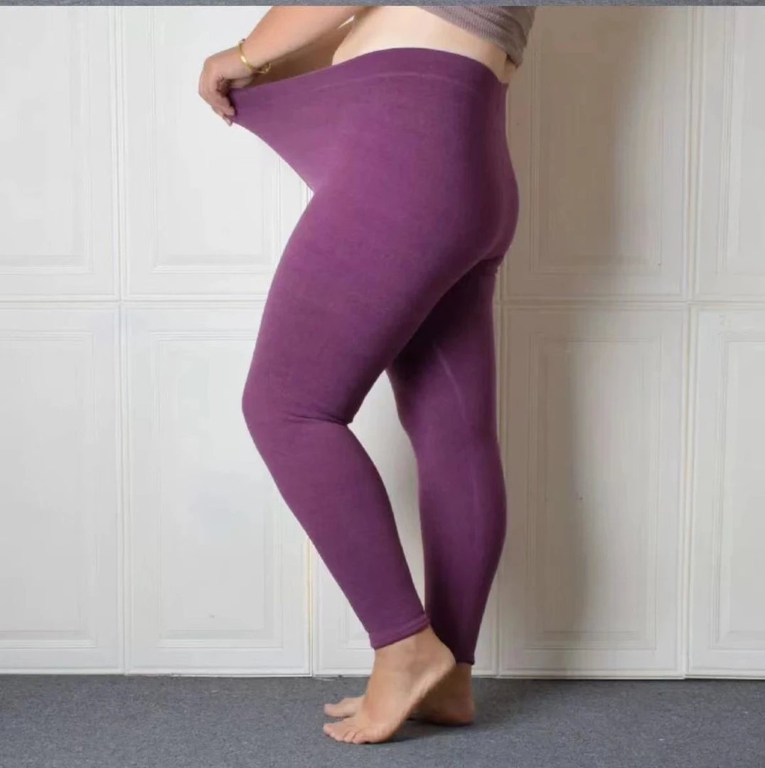 1866羊绒蚕丝加绒加肥女士保暖裤