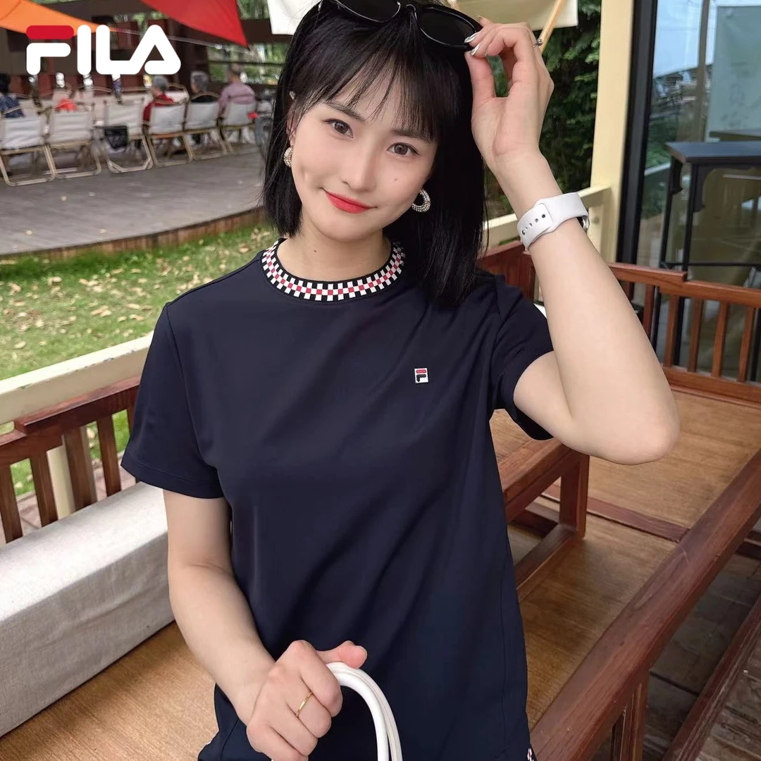 FILA/斐乐女款高级气质通勤运动休闲透气短袖T恤上衣F11W431106F