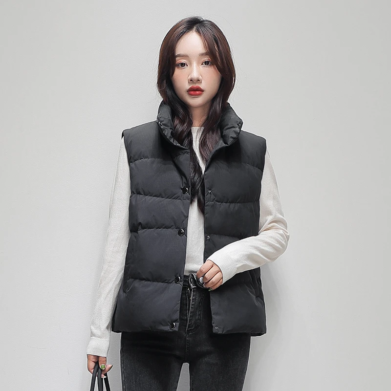 【小会衣柜】暖频道女士休闲百搭短款保暖秋冬羽绒马甲622618