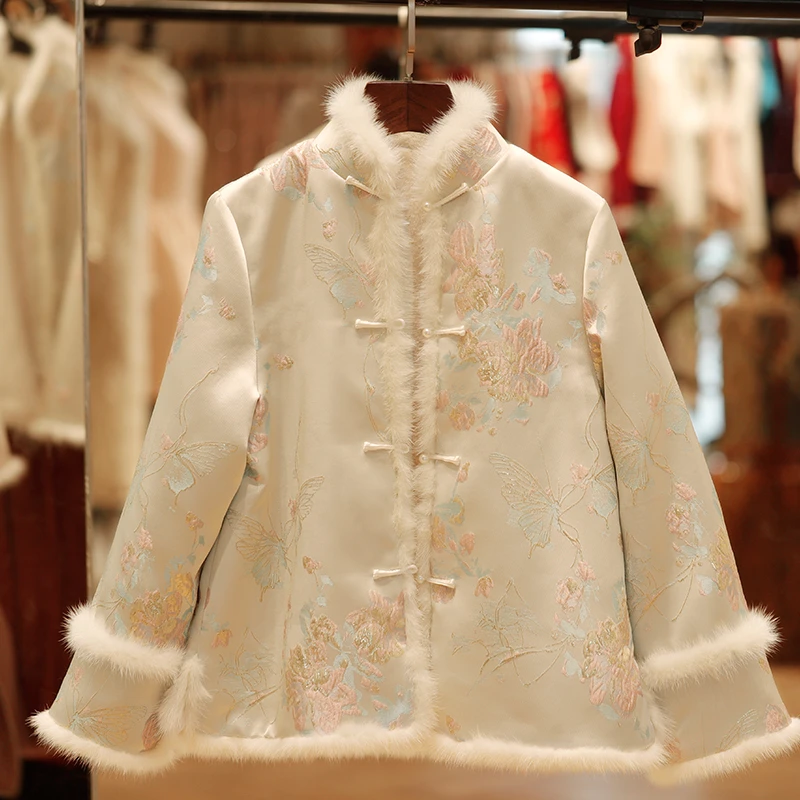 2025新中式秋冬新款旗袍唐装女国风冬装女装中式棉服棉袄中国风