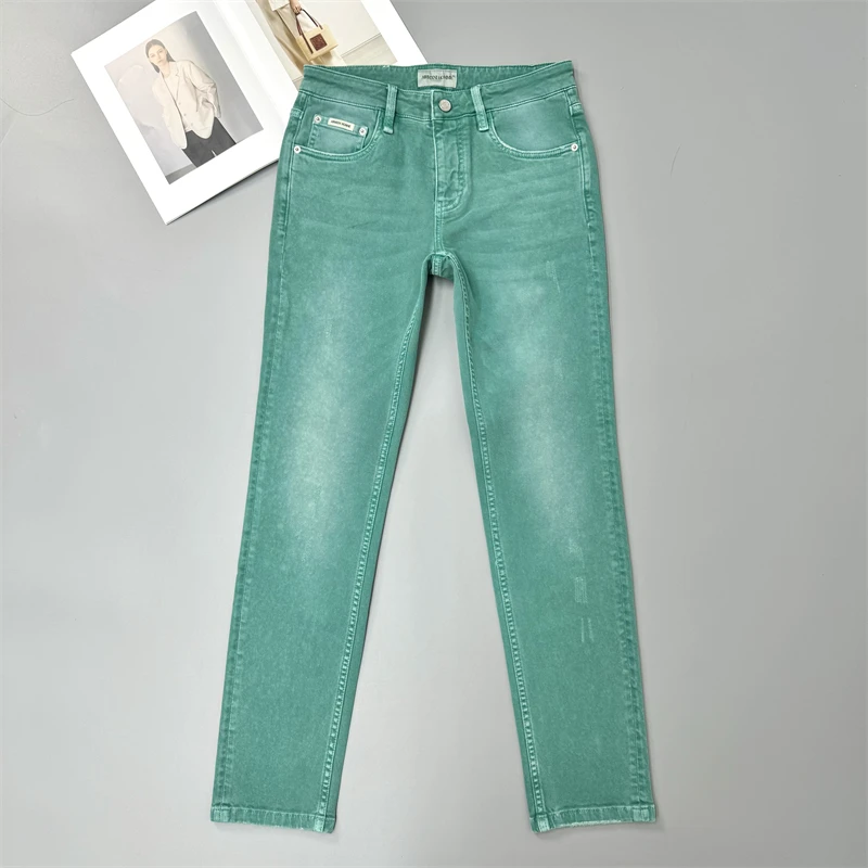 2025新款时尚休闲简约轻奢高端四季百搭修身小直筒舒适男士牛仔裤