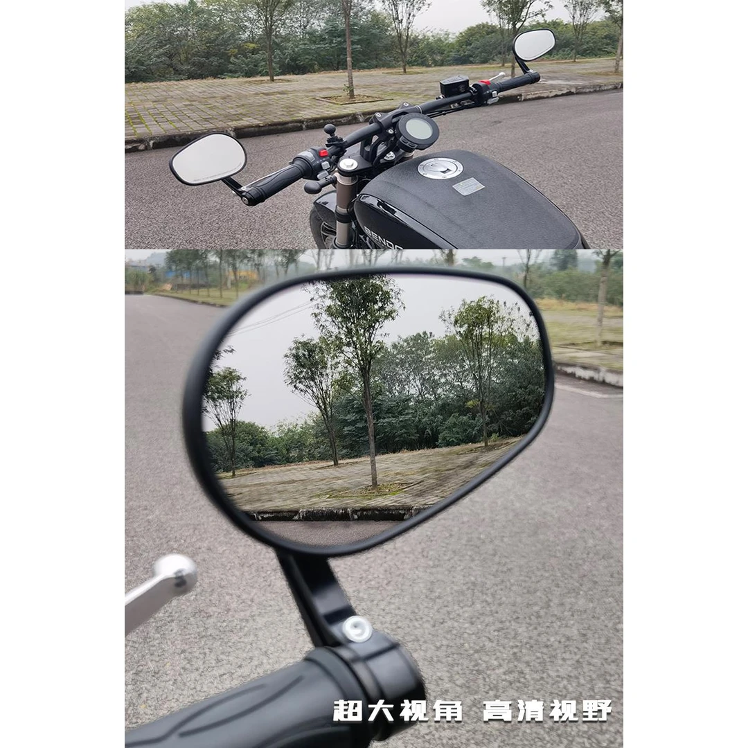 适用奔达金吉拉后视镜灰石300改装下移复古倒车镜加大高清手把镜