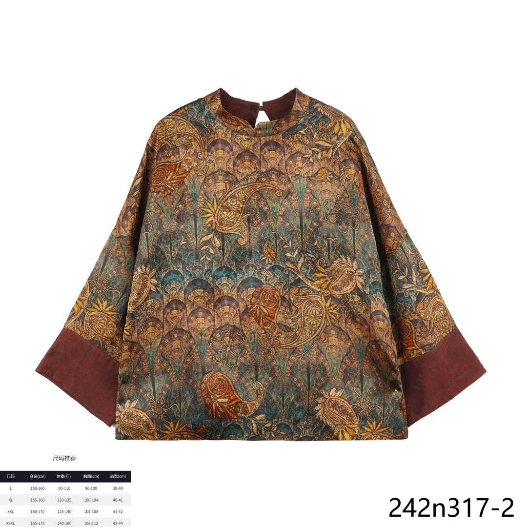 LL 2024秋冬新款时尚国风印花外套242zh317-3