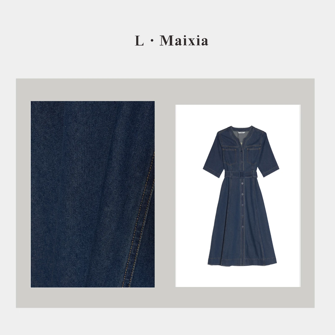 L.MAIXIA/露·玛莉先2025女士牛仔连衣裙L-13037