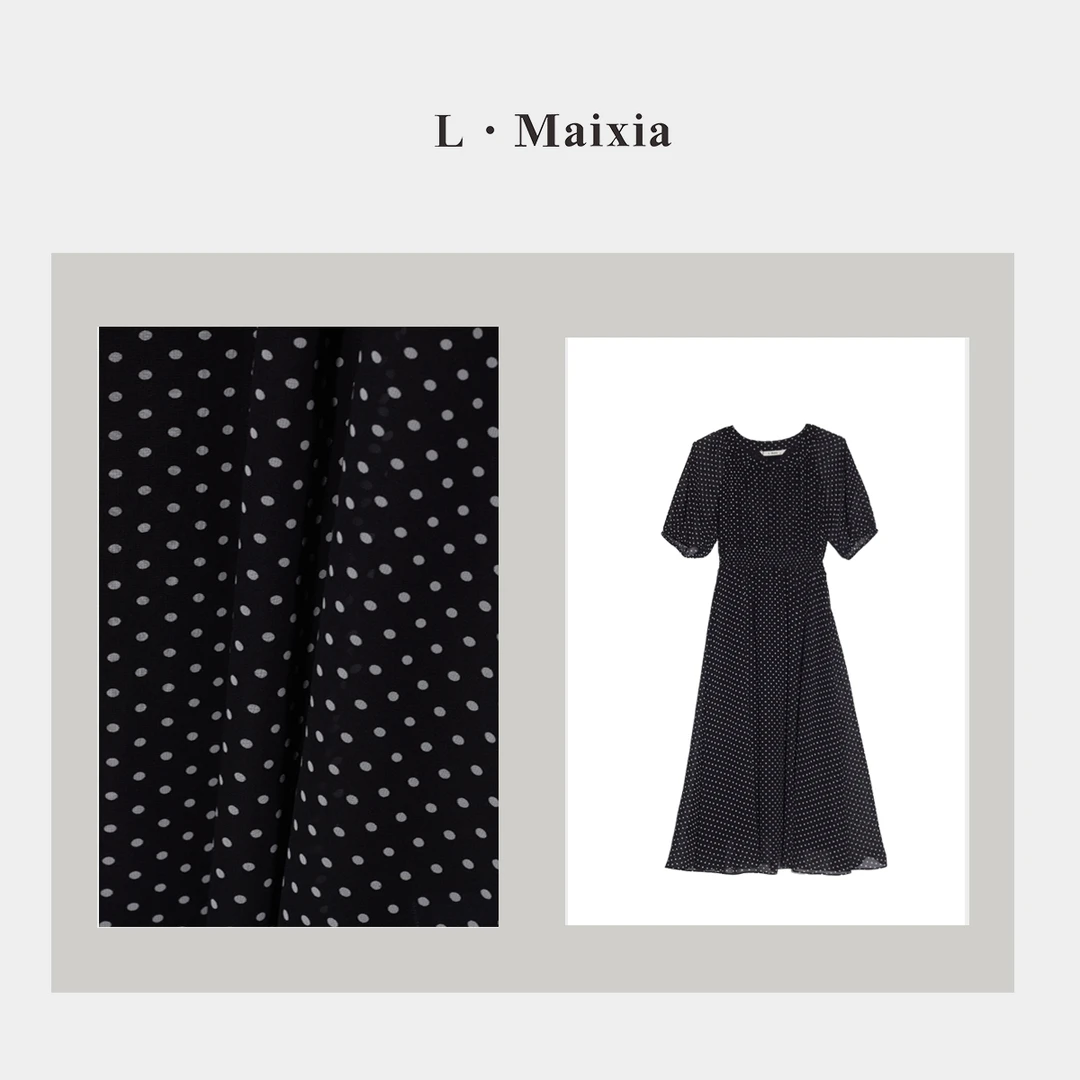 L.MAIXIA/露·玛莉先2025女士波点连衣裙ZL-24347