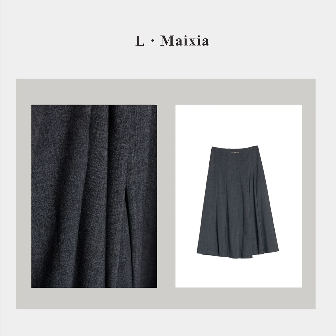 L.MAIXIA/露·玛莉先2025女士气质百塔半身裙S-12298
