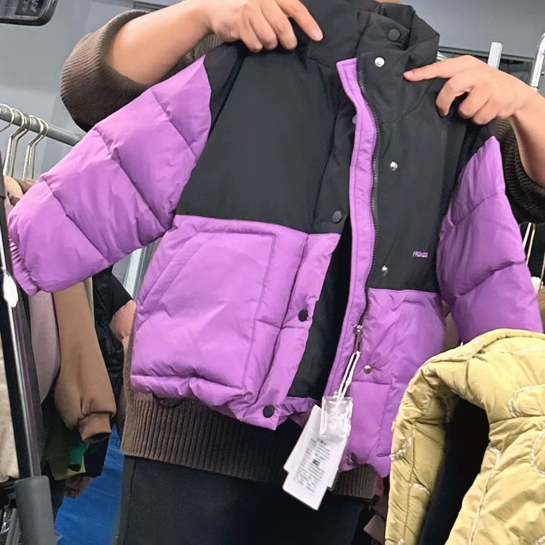 【现货】YRF-6817  浅紫、 儿童时尚休闲儿童韩版保暖羽绒服