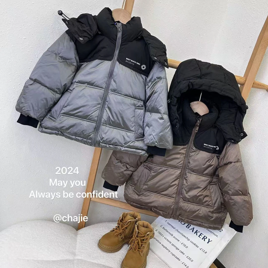 【LAOHE】YRF-23007  双色 保暖中性休闲羽绒服 男童女童羽绒服