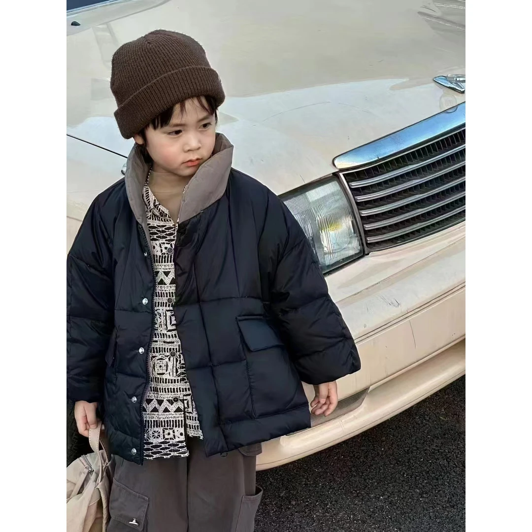 YRF-8001 双色 儿童时尚休闲儿童冬季百搭高品质韩版保暖羽绒服