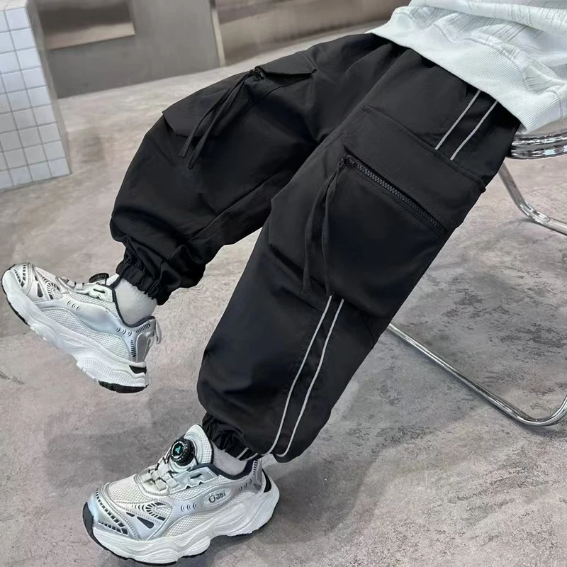 【LAOHE】GZK-6067  男童休闲棉布长裤韩版洋气时尚秋季工装裤百搭