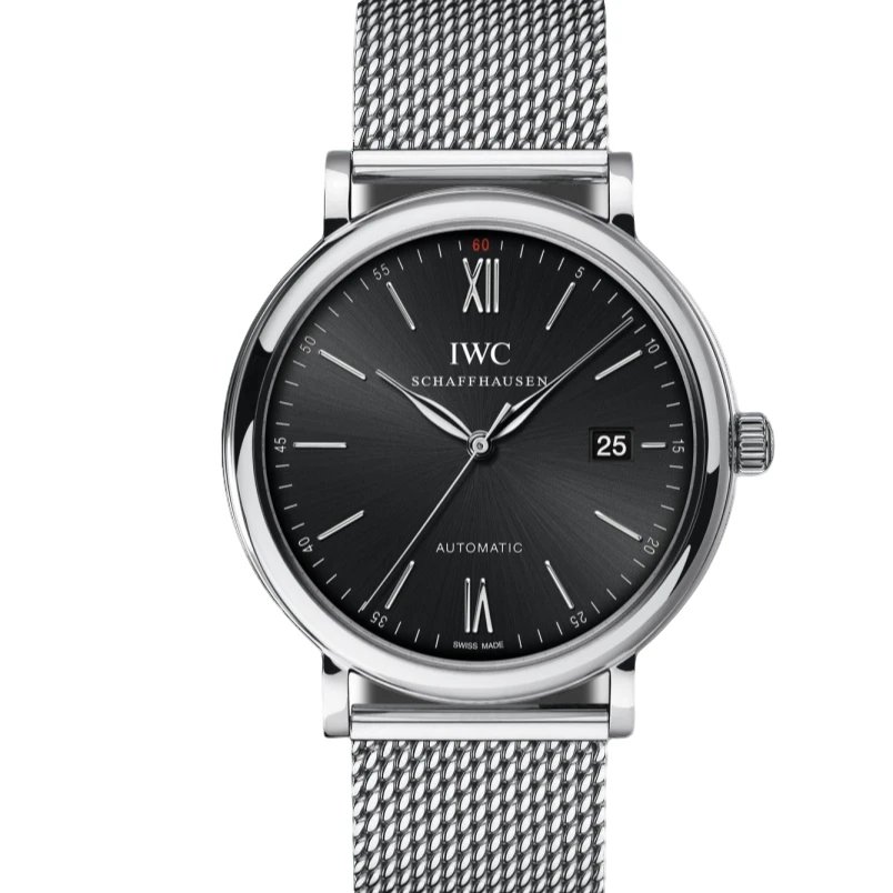 99新 IWC/万国 柏涛菲诺红60/IW356506/40mm黑盘银针米兰带男款表