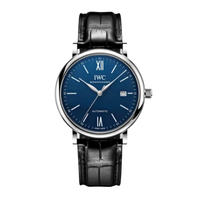 99新 IWC/万国 柏涛菲诺IW356518/40mm蓝盘150周年纪念男款手腕表