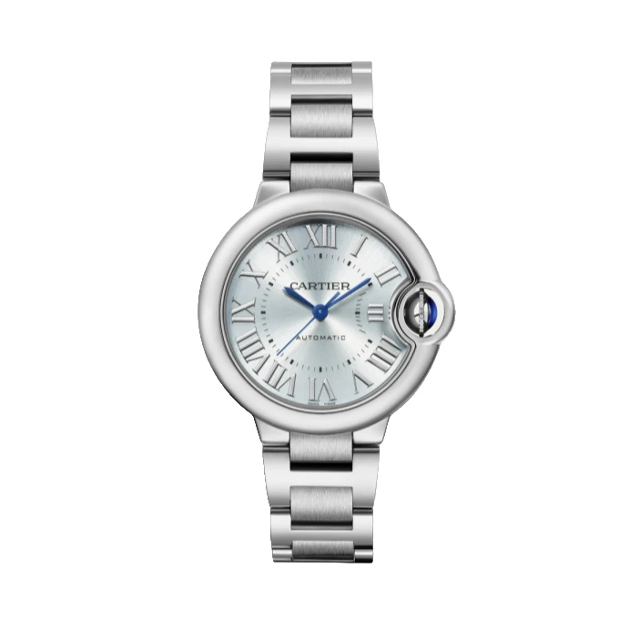 99新 Cartier/卡地亚 蓝气球33mm/冰蓝盘/WSBB0062钢带机械女腕表