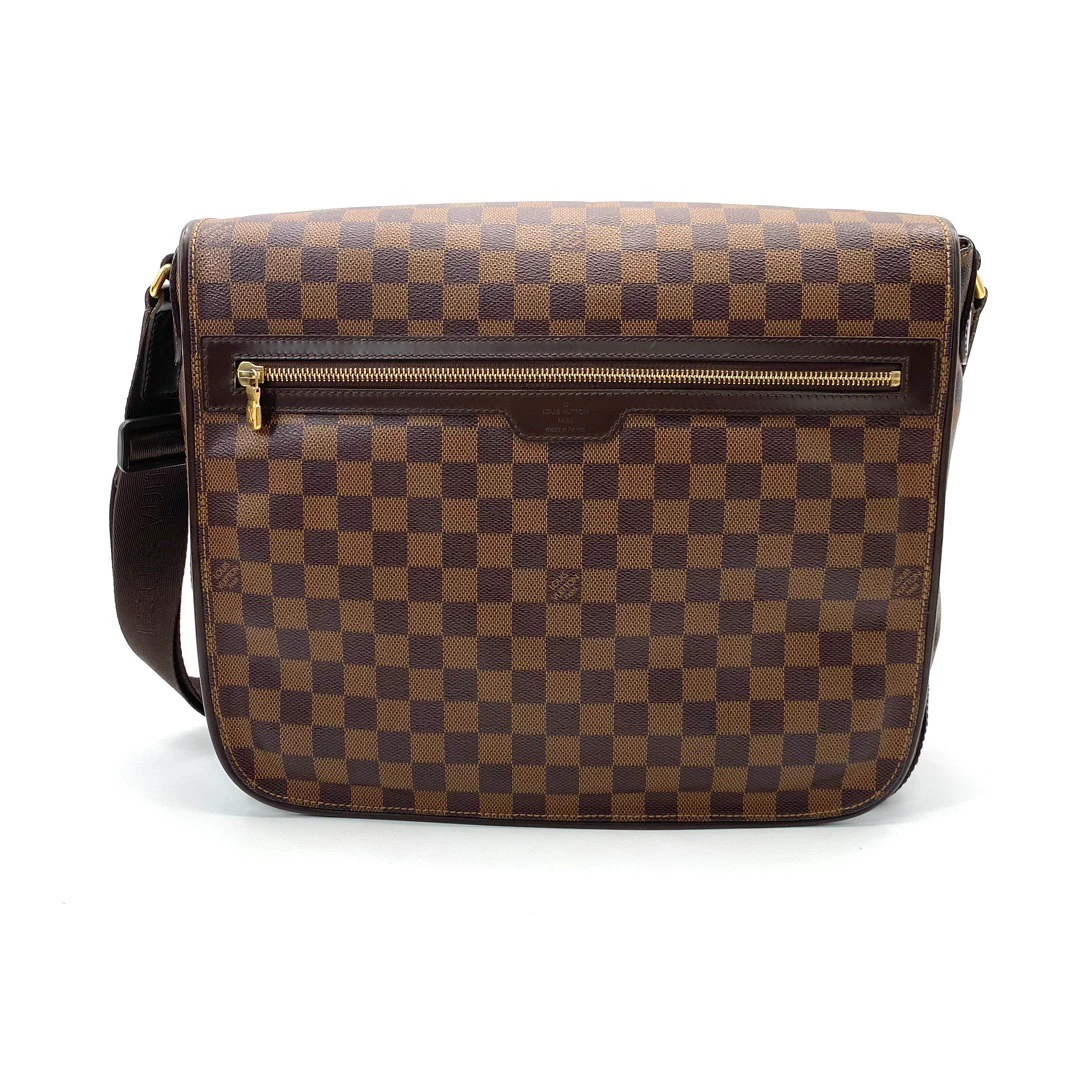 95新 LouisVuitton/路易威登 棕棋盘格翻盖邮差包 尺寸36/30