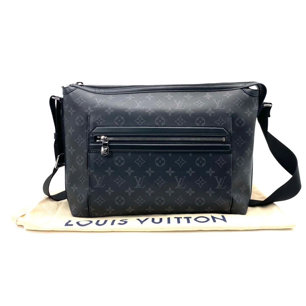99新 LouisVuitton/路易威登 黑老花奥德赛中号斜挎包 尺寸35/26