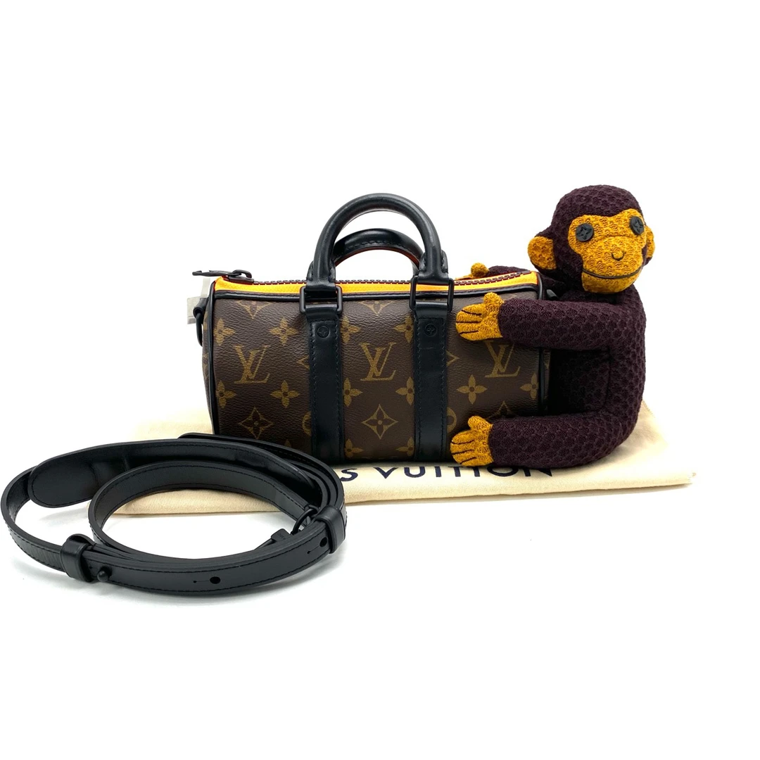 99新 LouisVuitton/路易威登 nano小猴子keepallxs斜挎包 21/12
