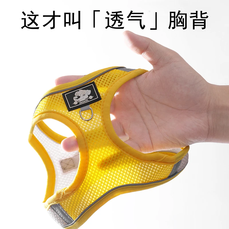 狗狗牵引绳胸背带遛狗绳透气狗链比熊泰迪小型犬
